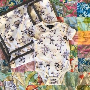 Mushroom Onesie & Blanket bundle